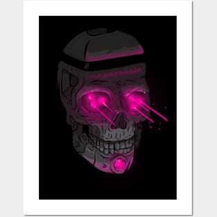 Cyborg Skull Posters and Art